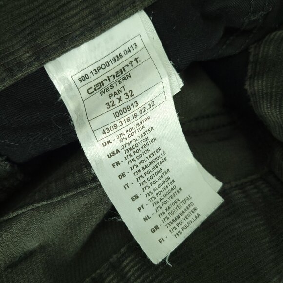 Carhartt Western Pant Cords 32x32 - Picture 5 of 11